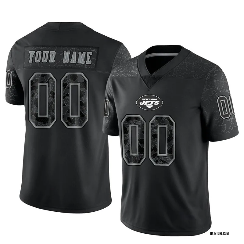 New York Jets Youth Custom Black Football Jersey • Kybershop