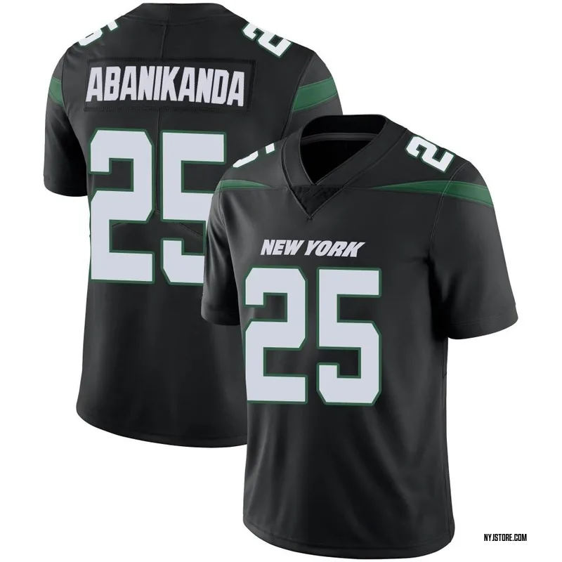 Israel Abanikanda Men's Nike White New York Jets Legacy Custom Game Jersey Size: Medium