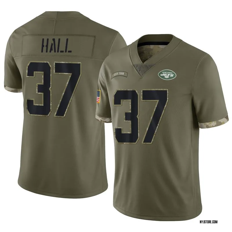 Bryce Hall Men's Nike White New York Jets Custom Game Jersey Size: Extra Large