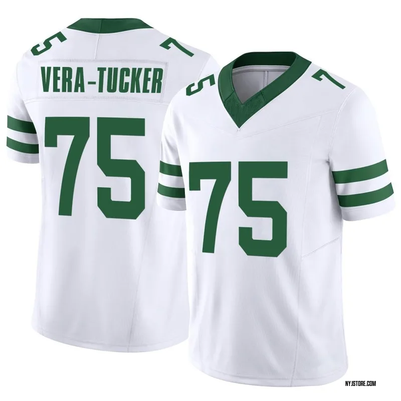 Alijah Vera-Tucker Signed New York Jets Jersey (JSA COA) 2021 1st Rnd Pk  O-Line