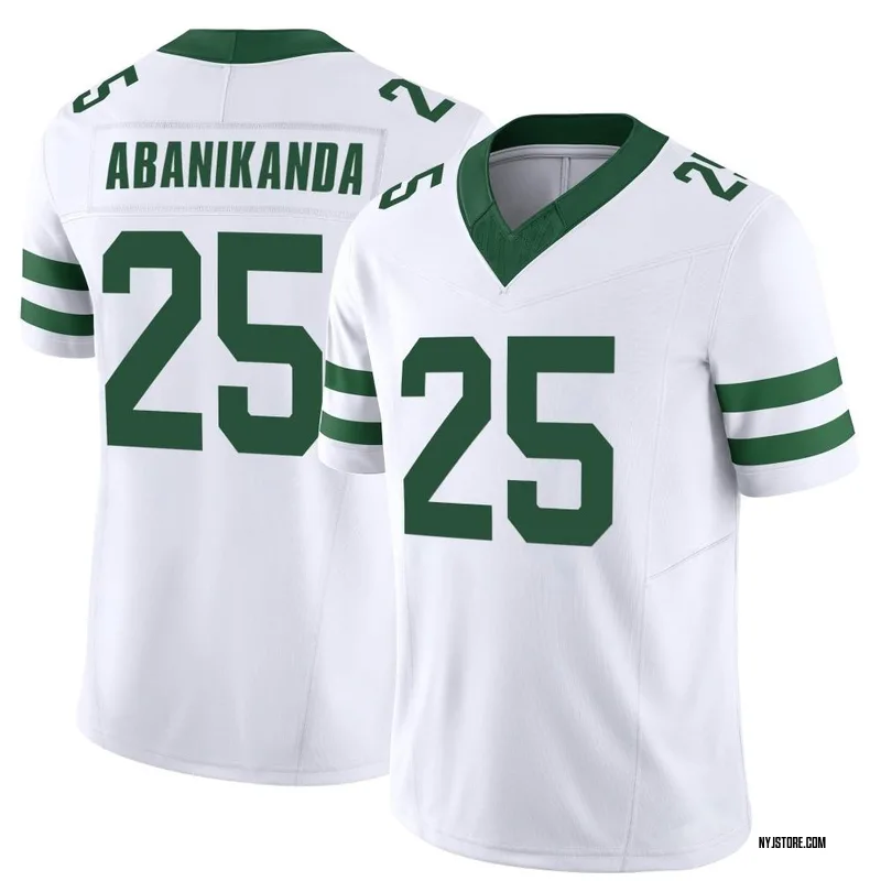 Israel Abanikanda Men's Nike White New York Jets Legacy Custom Game Jersey Size: Medium