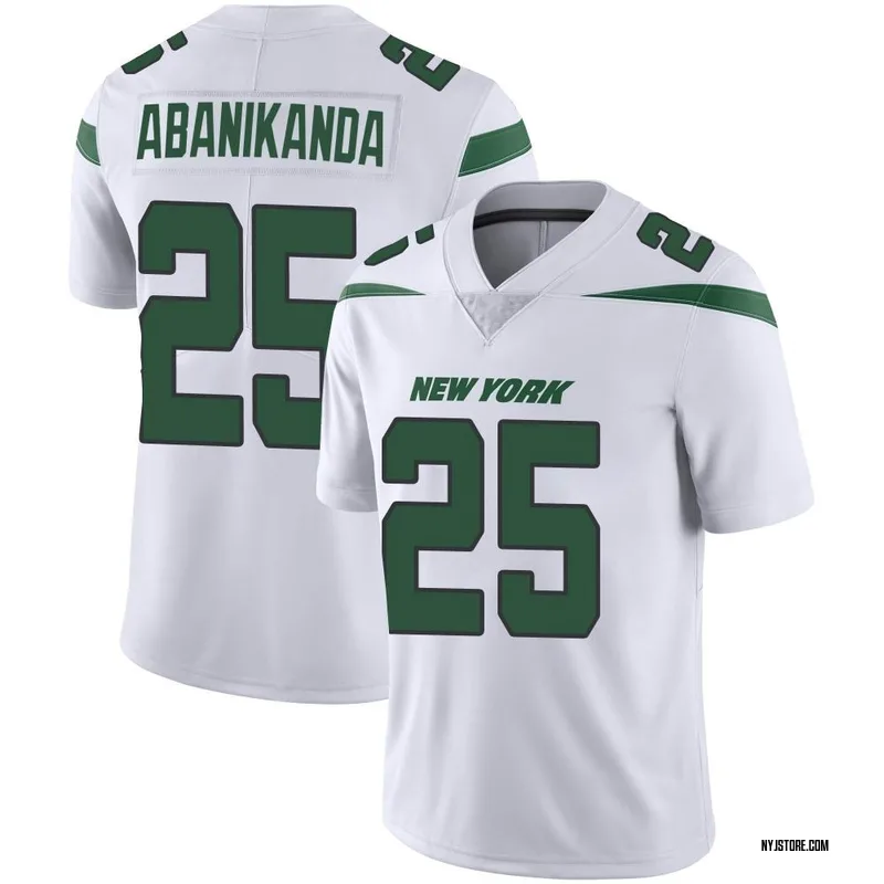 Israel Abanikanda Men's Nike White New York Jets Legacy Custom Game Jersey Size: Medium