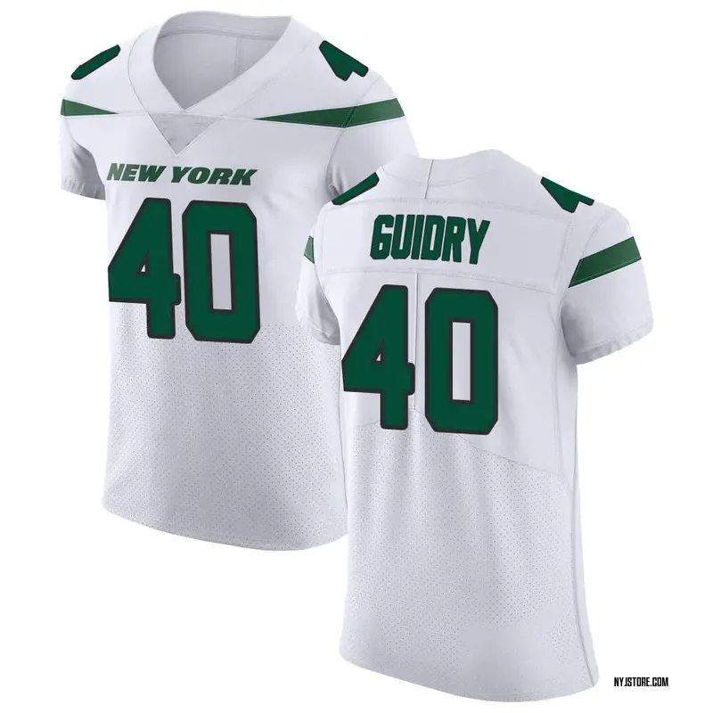 Javelin Guidry Men's Nike Gotham Green New York Jets Game Custom Jersey Size: 3XL