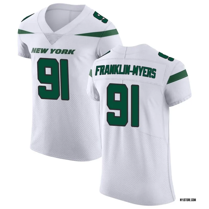 John Franklin Myers Signed Custom Jets Jersey JSA COA