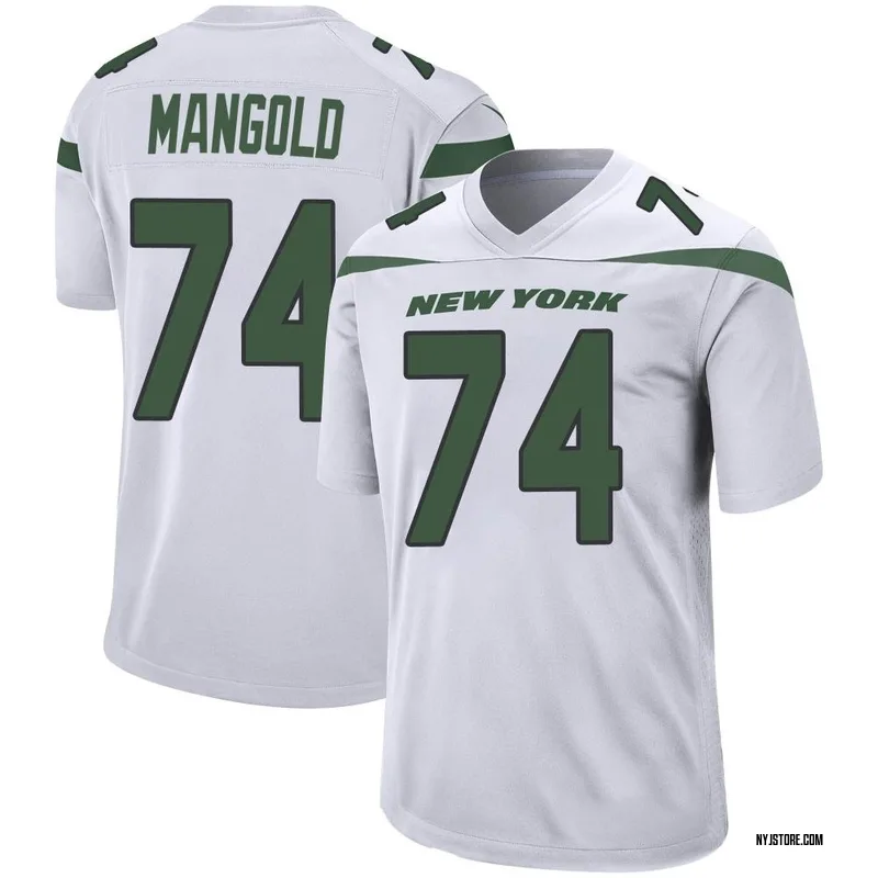 Mitchell & Ness Men's New York Jets Nick Mangold #74 2006 Green Throwback  Jersey