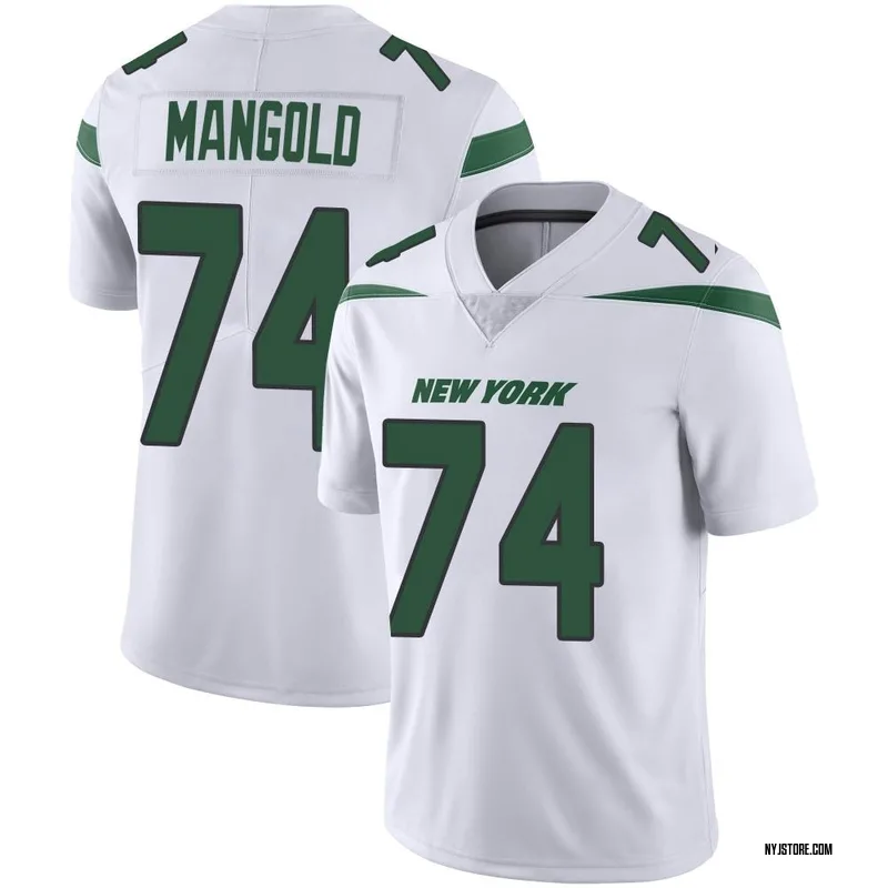 Mitchell & Ness Men's New York Jets Nick Mangold #74 2006 Green Throwback  Jersey