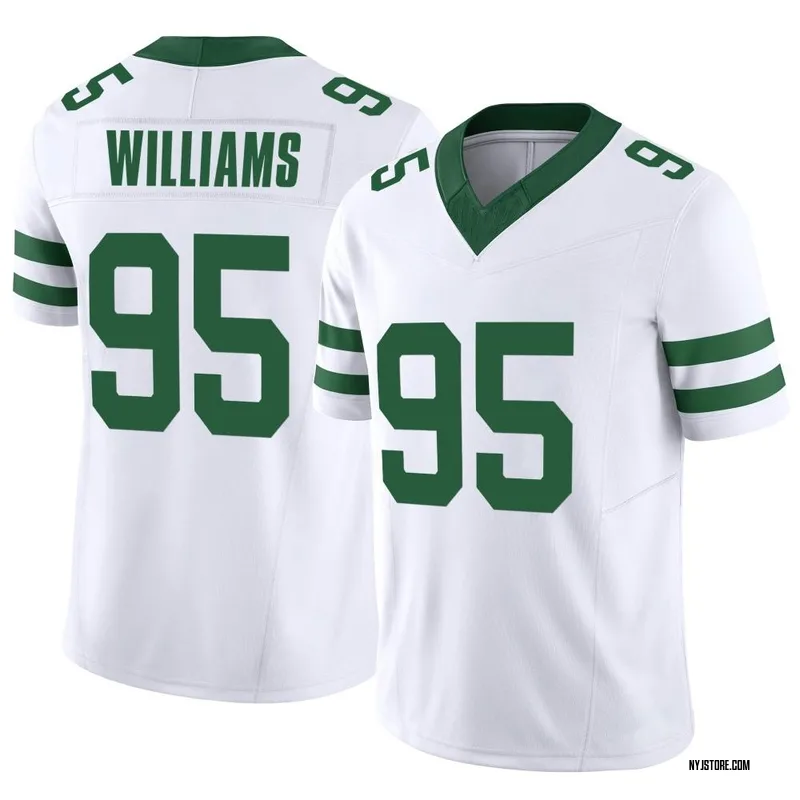 Quinnen Williams Jets Men's stitched Jersey White / Black / Green