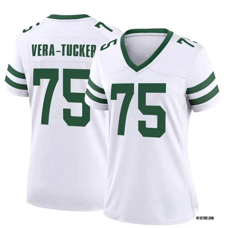 Men's Nike Alijah Vera-Tucker Gotham Green New York Jets Game Player Jersey Size: 4XL